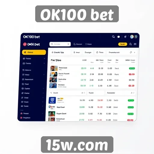Facilidade de uso na navegação do OK100 bet
